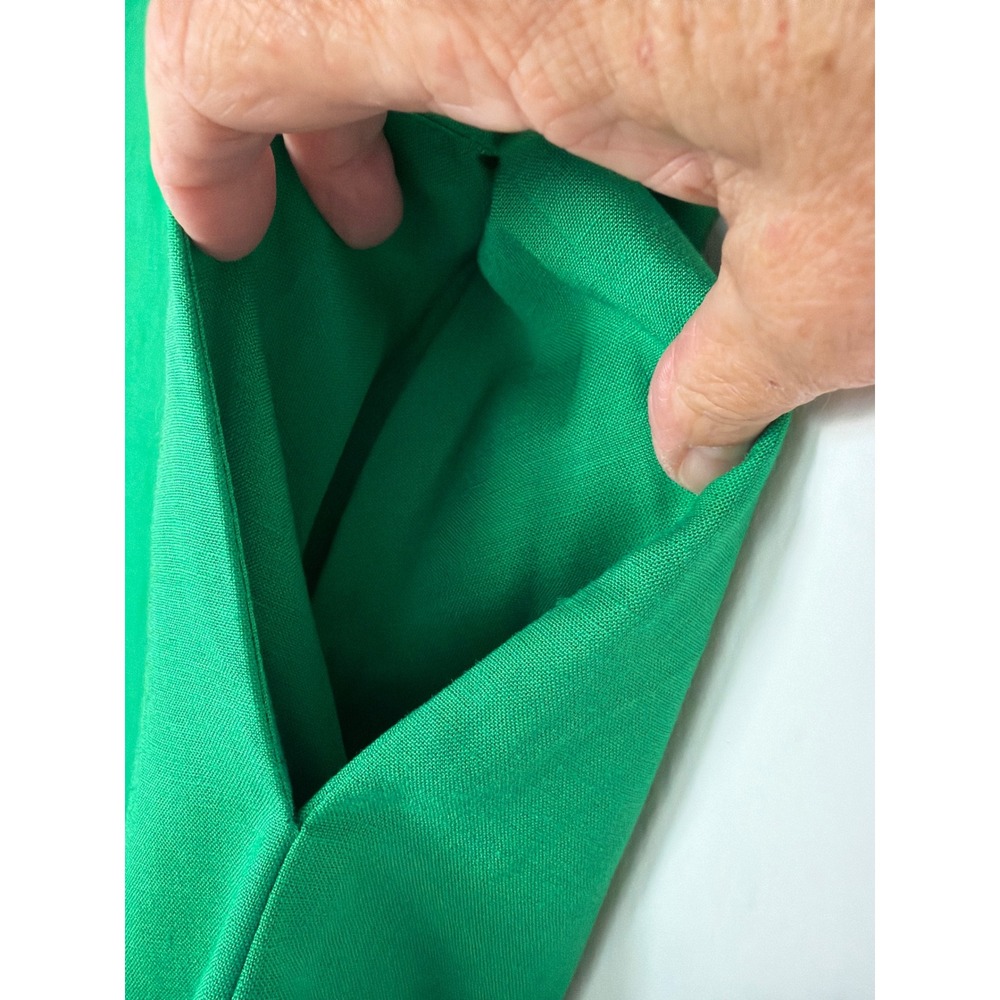 Sugarlips Shift Dress Womens S Kelly Green NWT Scallop Trim Square Neck Pockets - Picture 3 of 10